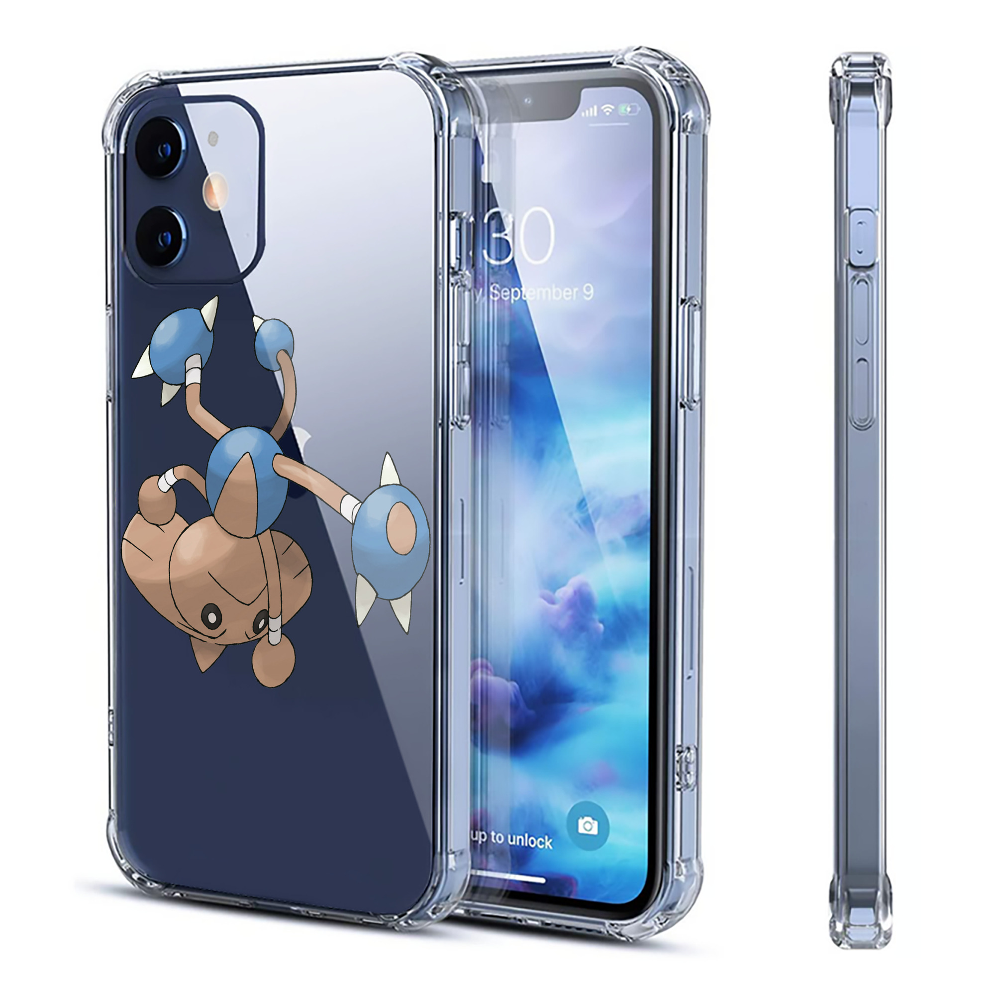 （画像用） ポケットモンスター Pokémon 【iPhone 12シリーズ対応】透明スマホケース（クリアソフトケース）